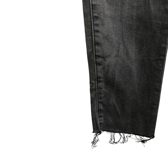 AG Adriano Goldschmied Women's Skinny Jeans Black Denim Distressed Rip Denim 26R - Picture 8 of 11